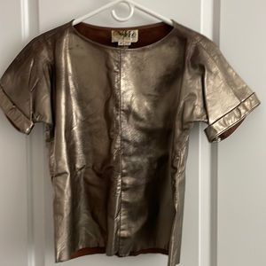 Leather Bronze Top - Vintage